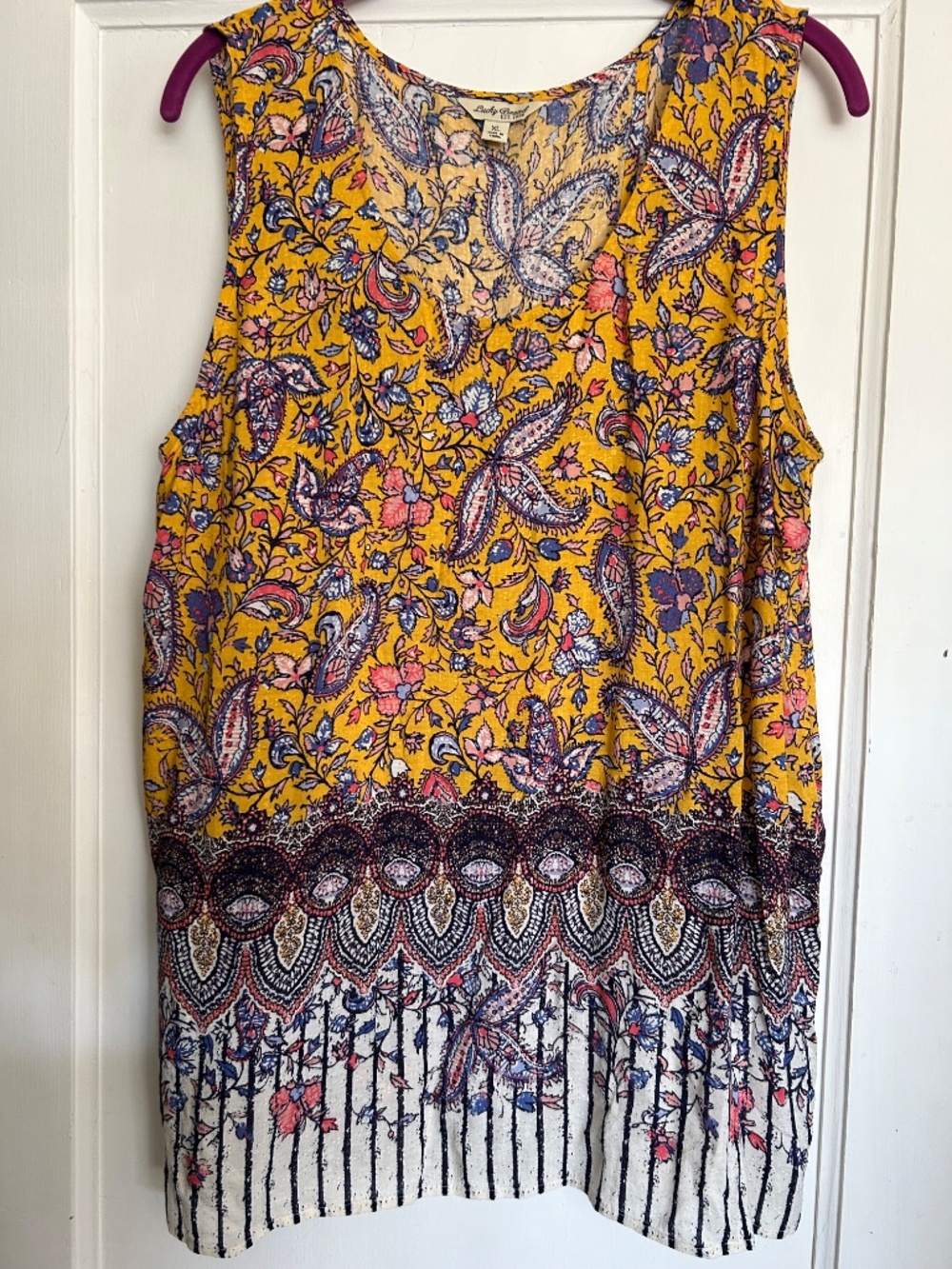 NWOT - LUCKY BRAND SLEEVELESS TOP, MULTICOLOR, SIZE XL